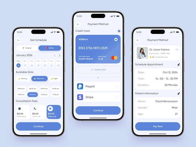 develop appointment app, booking app, scheduling and reservation app