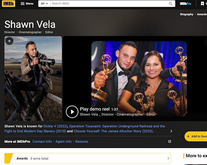 create, update and optimize your imdb profile and credits
