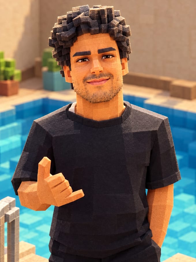 design custom minecraft style voxel characters