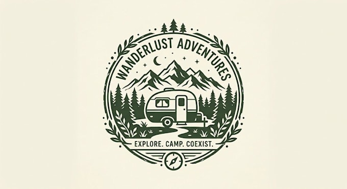make high quality and beautiful camper logo design