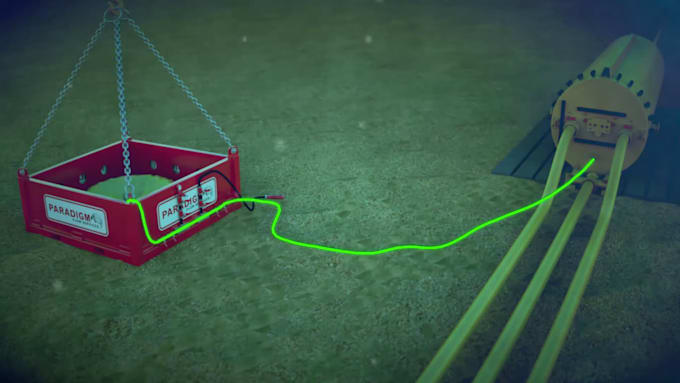 create industrial animation surf subsea umbilical riser and flowline animation