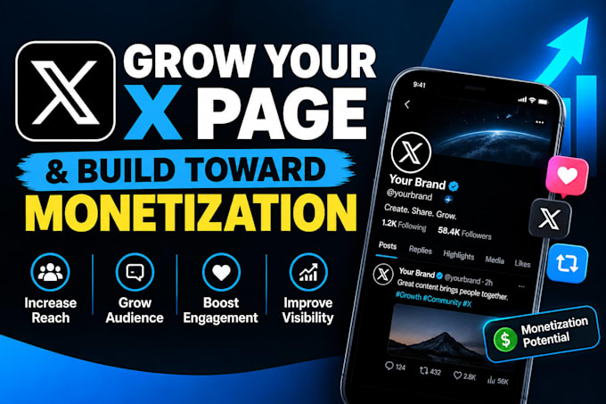 promote your twitter x page link to complete x monetization and start earnings
