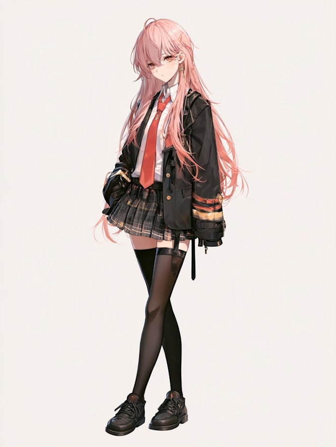 draw an anime illustration, character illustration