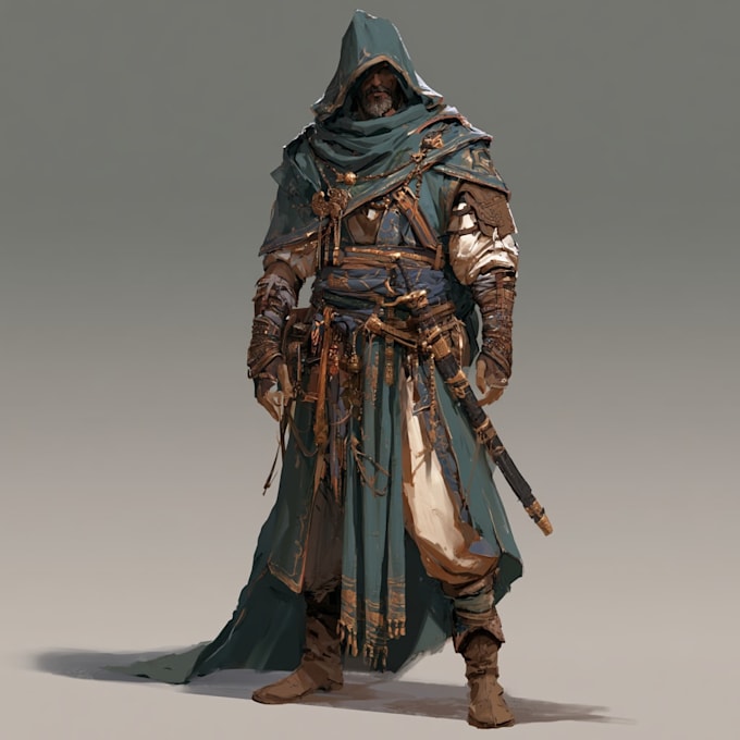 design epic fantasy warriors and rpg characters for your project