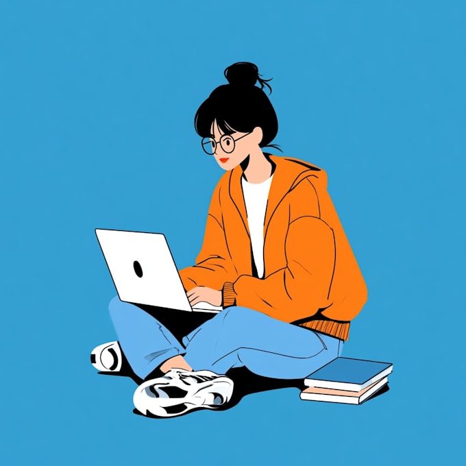 flat vector character illustration for anything