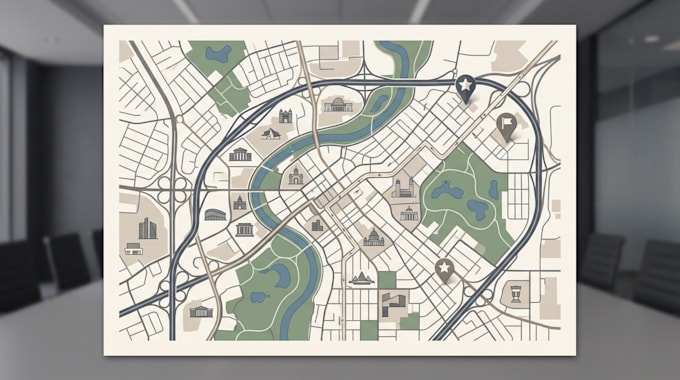 design detailed vector map, route direction map, and vector illustration