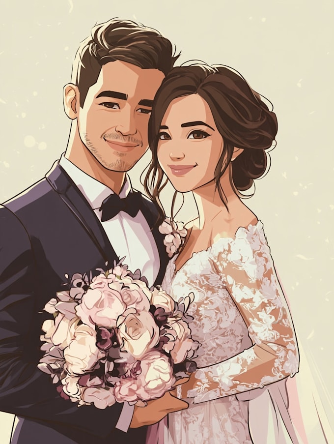 design couple portrait wedding portrait