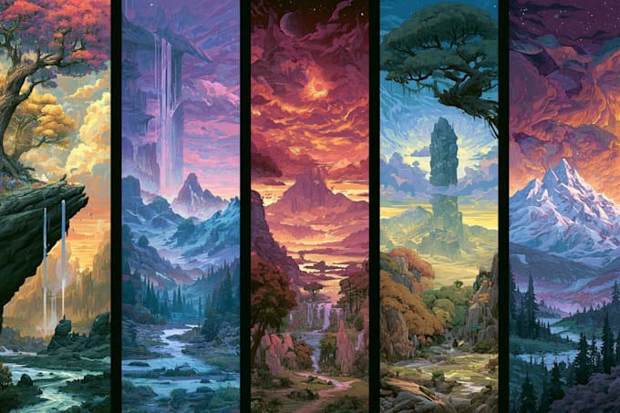 create environment fantasy landscape illustration