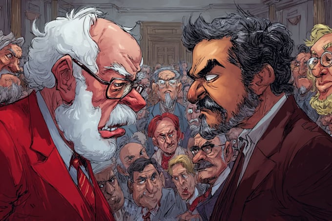 create an editorial image or political cartoon