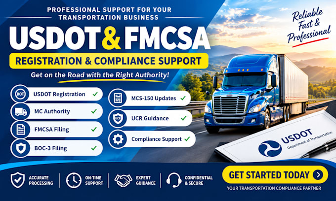 handle usdot registration and fmcsa compliance support