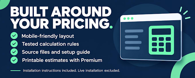 build a custom pricing calculator for your website