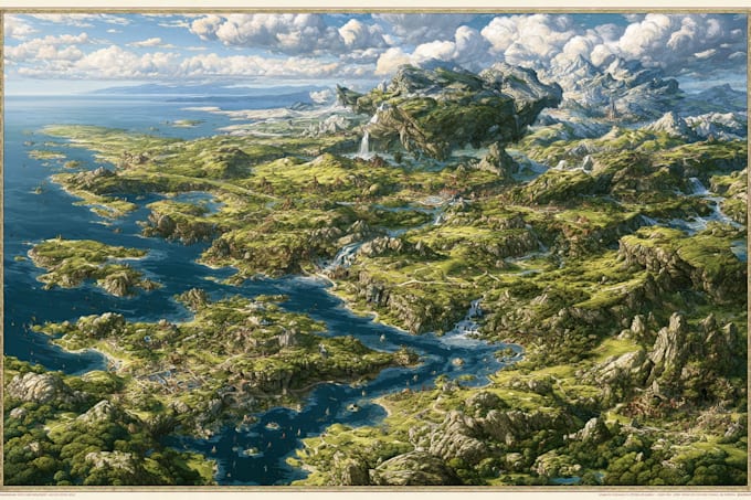 draw map illustration map design fantasy map illustration