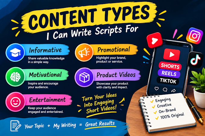 write engaging youtube shorts and reels scripts