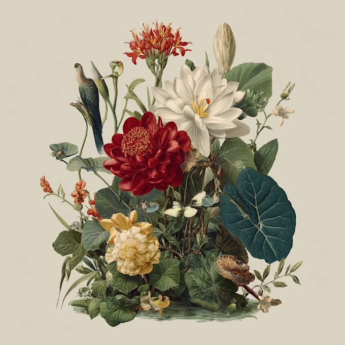 do botanical line art and floral tattoo designs