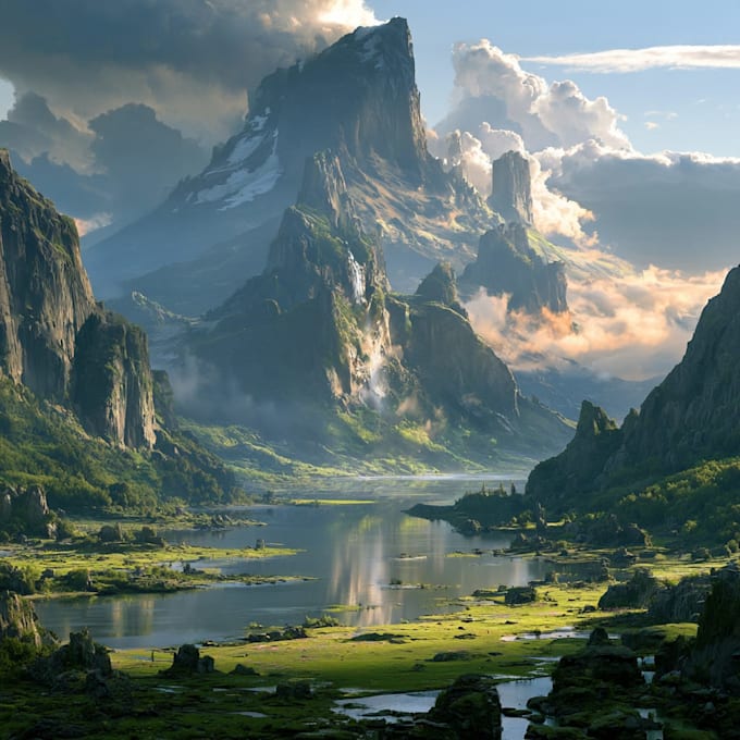 design stunning fantasy landscape