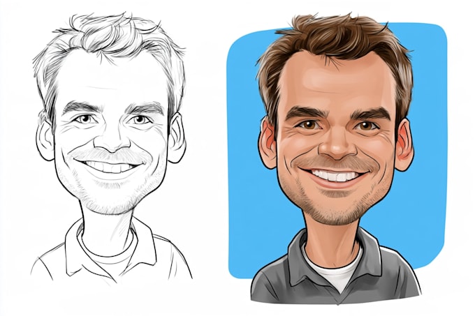 do cartoon caricature for you