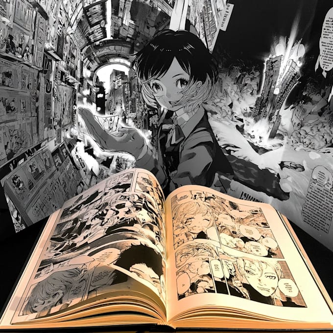 draw your comic manga page, manga comic art