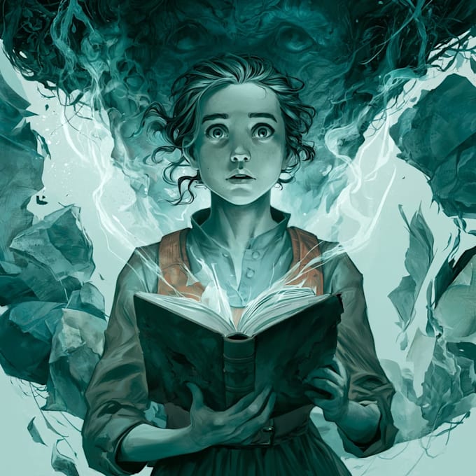 design a custom illustrated book cover with