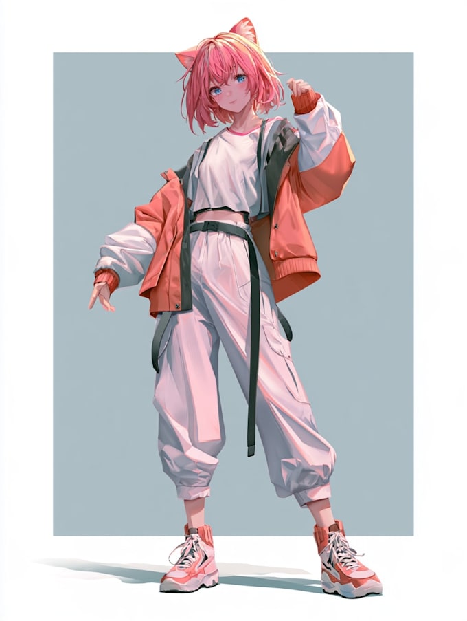 anime character an illustration and anime character