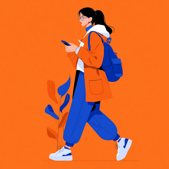 design simple flat character artwork
