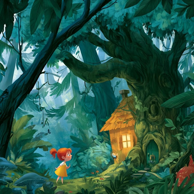 draw a digital illustration, children illustration
