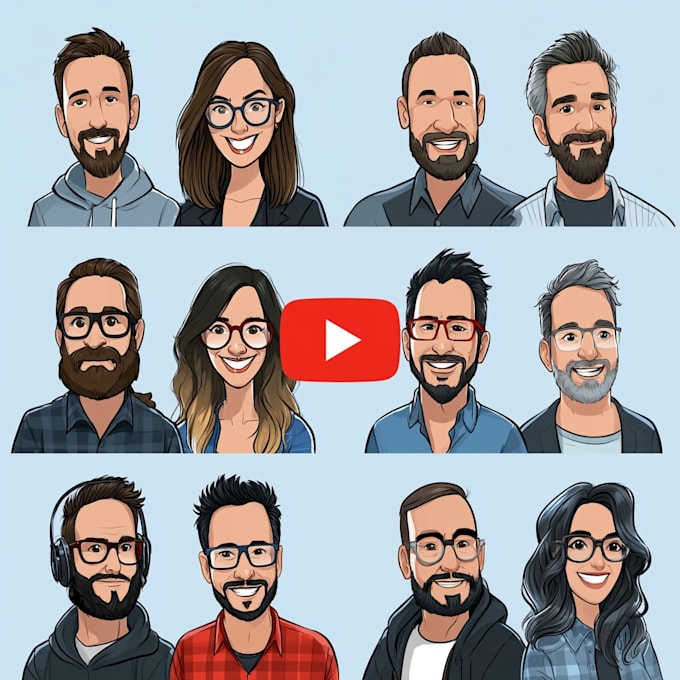 draw a custom youtube thumbnails for you