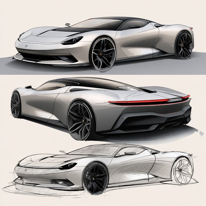 sketch and design concept car for your choice
