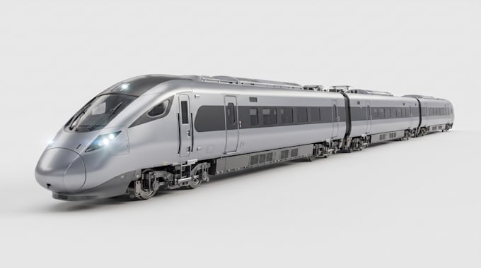 design realistic 3d train models, locomotives, railway scenes, train simulator