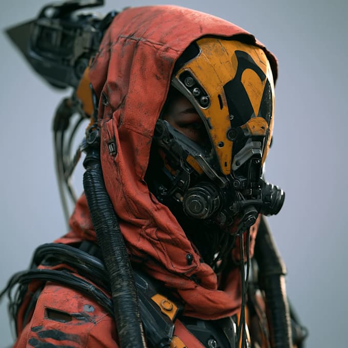 design a badass sci fi warrior character