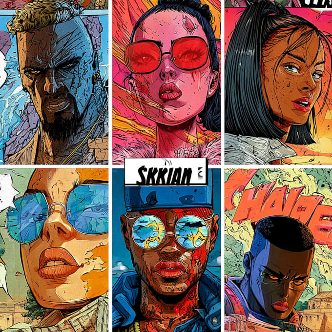 create comic book pages in any art style