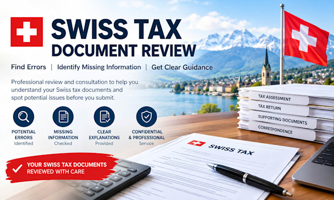 review your swiss tax documents and explain errors or missing information
