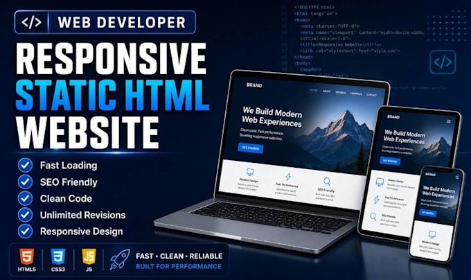 design a stunning html static webpage