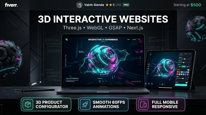 develop an interactive 3d website using three js webgl
