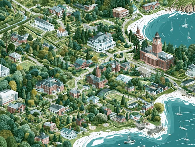 draw a custom map illustration