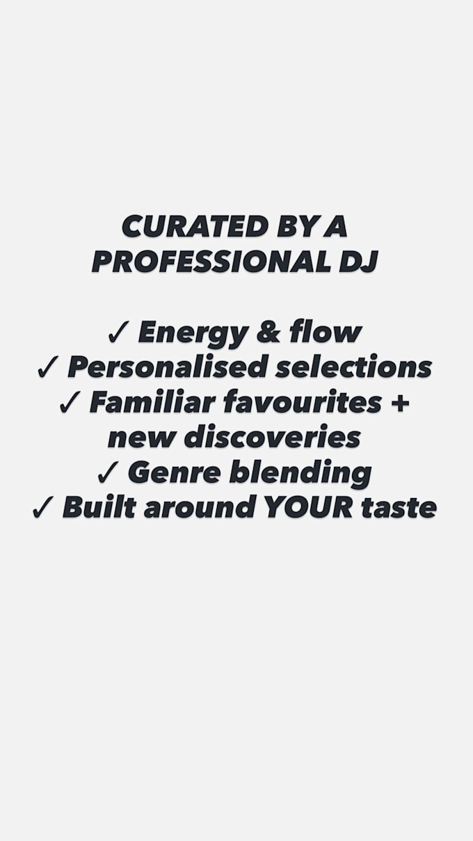 professionally curate a custom spotify playlist