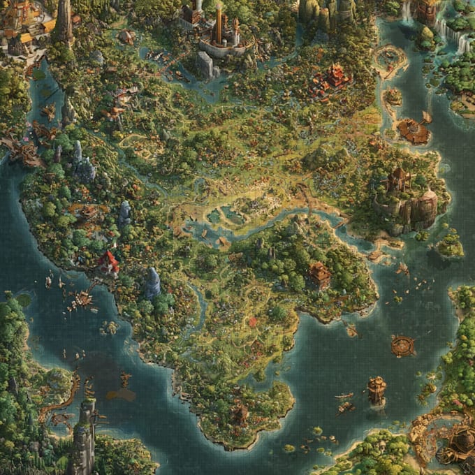 do fantasy map site map city map game map vector map