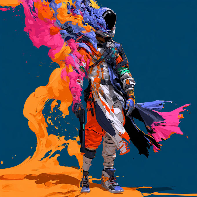 sci fi character illustration or sci fi character