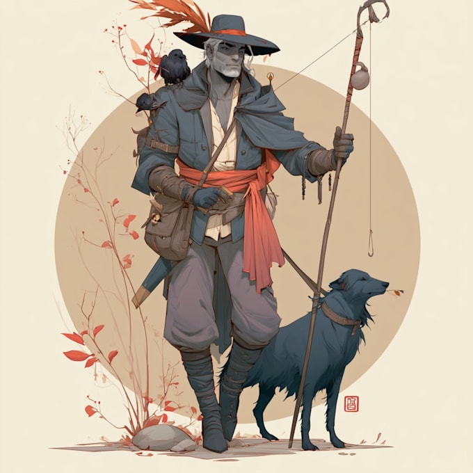 draw your dnd art or ttrpg character design or illustration