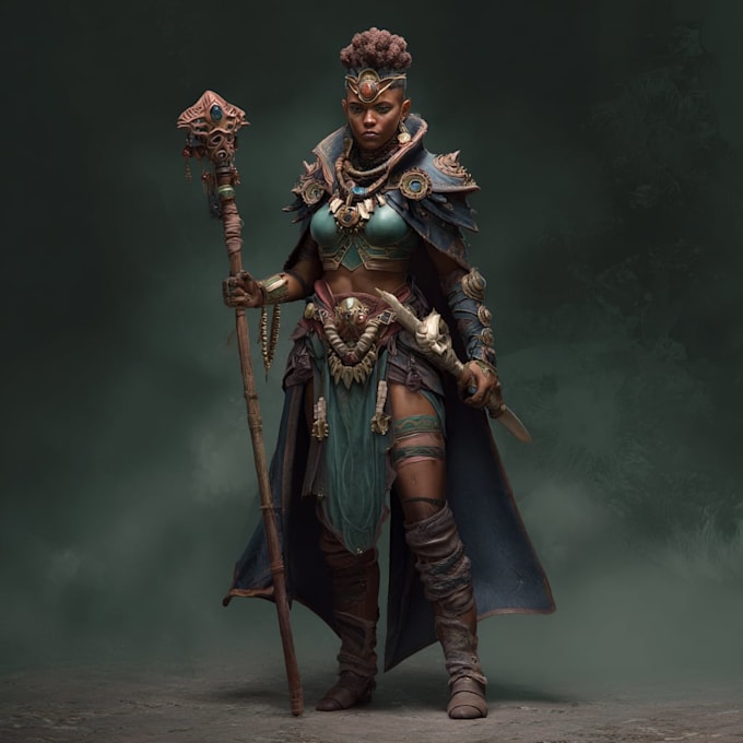 create professional fantasy character artwork