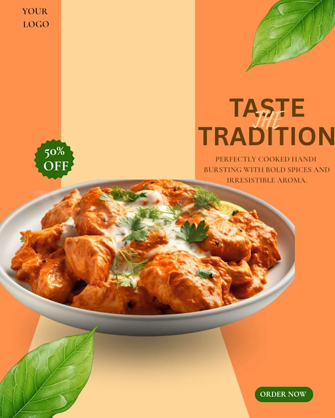 design professional restaurant social media posts