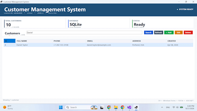 develop and fix csharp desktop applications