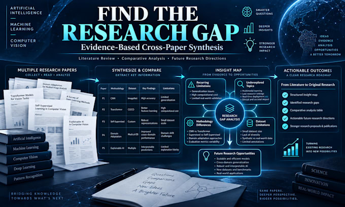create a literature review matrix and research gap analysis