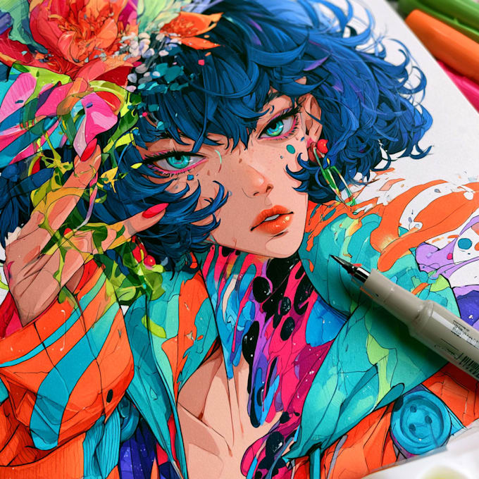 draw anime art illustration