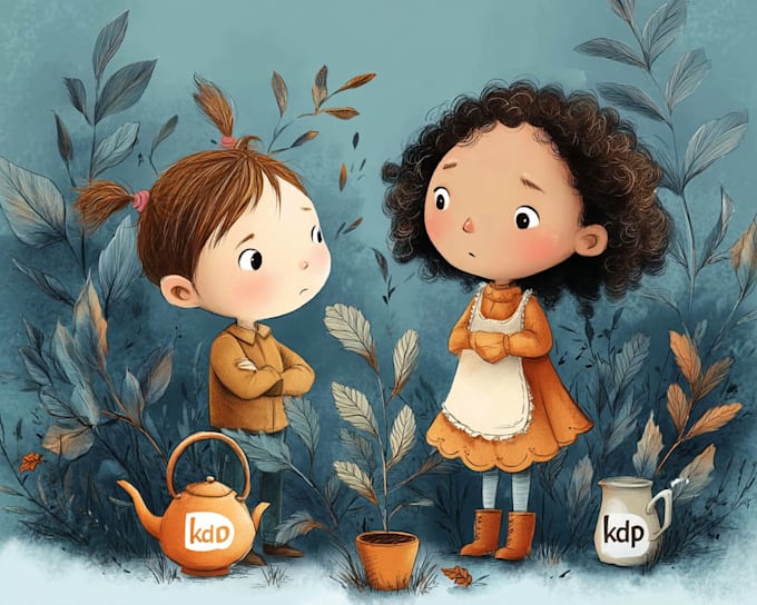 create amazing children book illustrations no ia