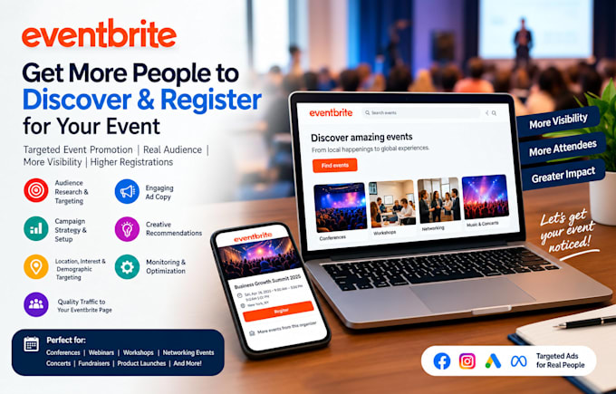promote eventbrite event with targeted ads, event promotion