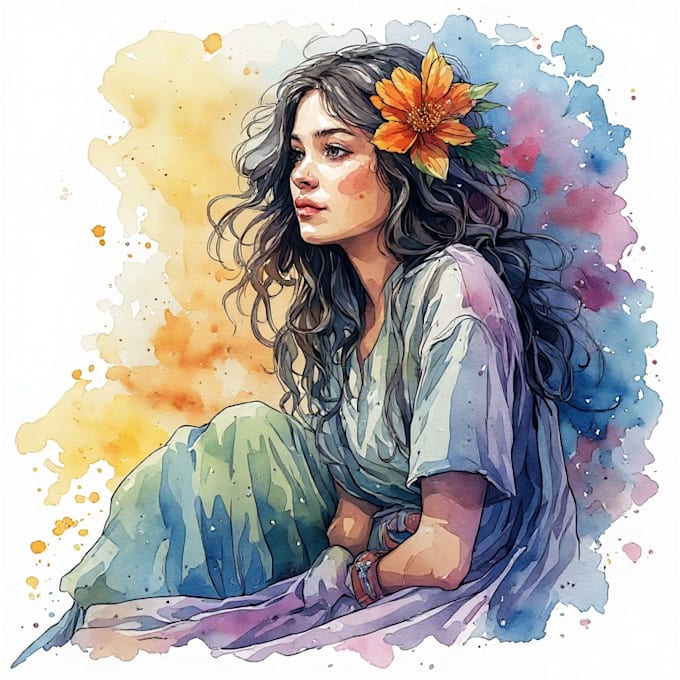 create a custom watercolor illustration