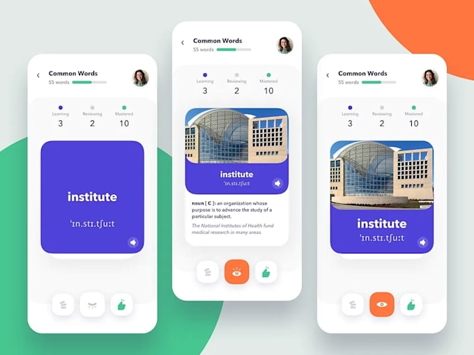 develop vocabulary app english learning app e learning app online course app