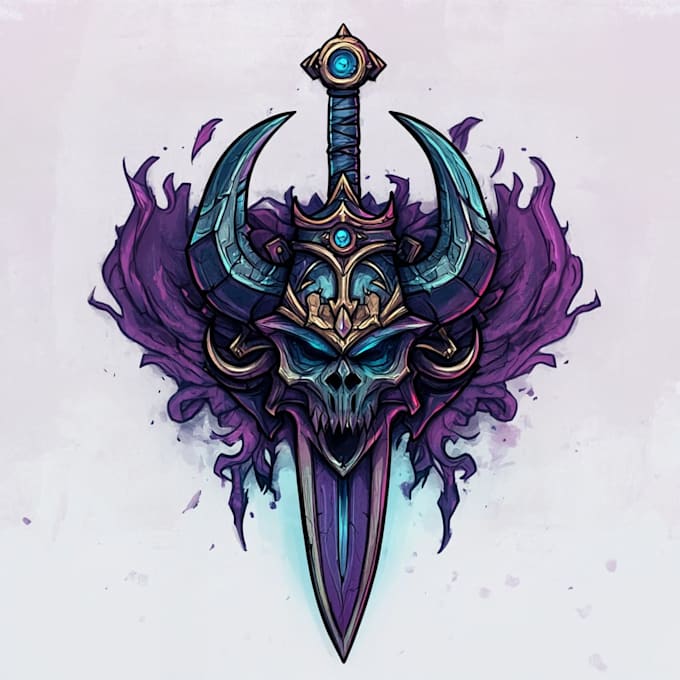 design fantasy game logo