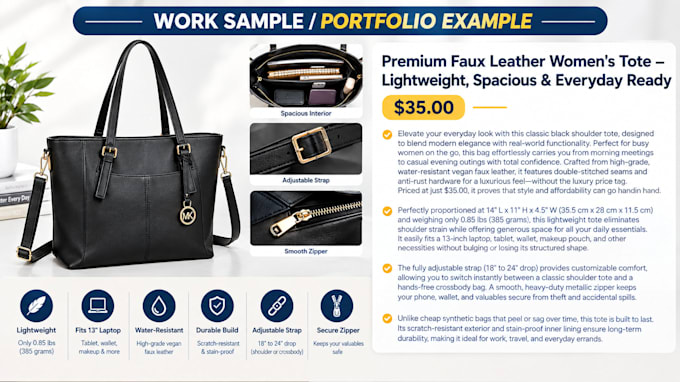 write high converting shopify product description