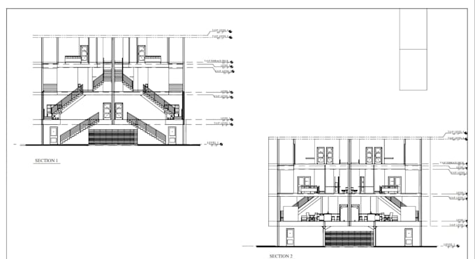 draft architectural floorplans planning and permit on revit